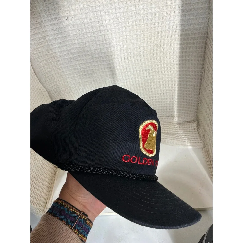 Vintage Unisex KC Golden Ox Chicago Snapback Rope Hat OSFM Black